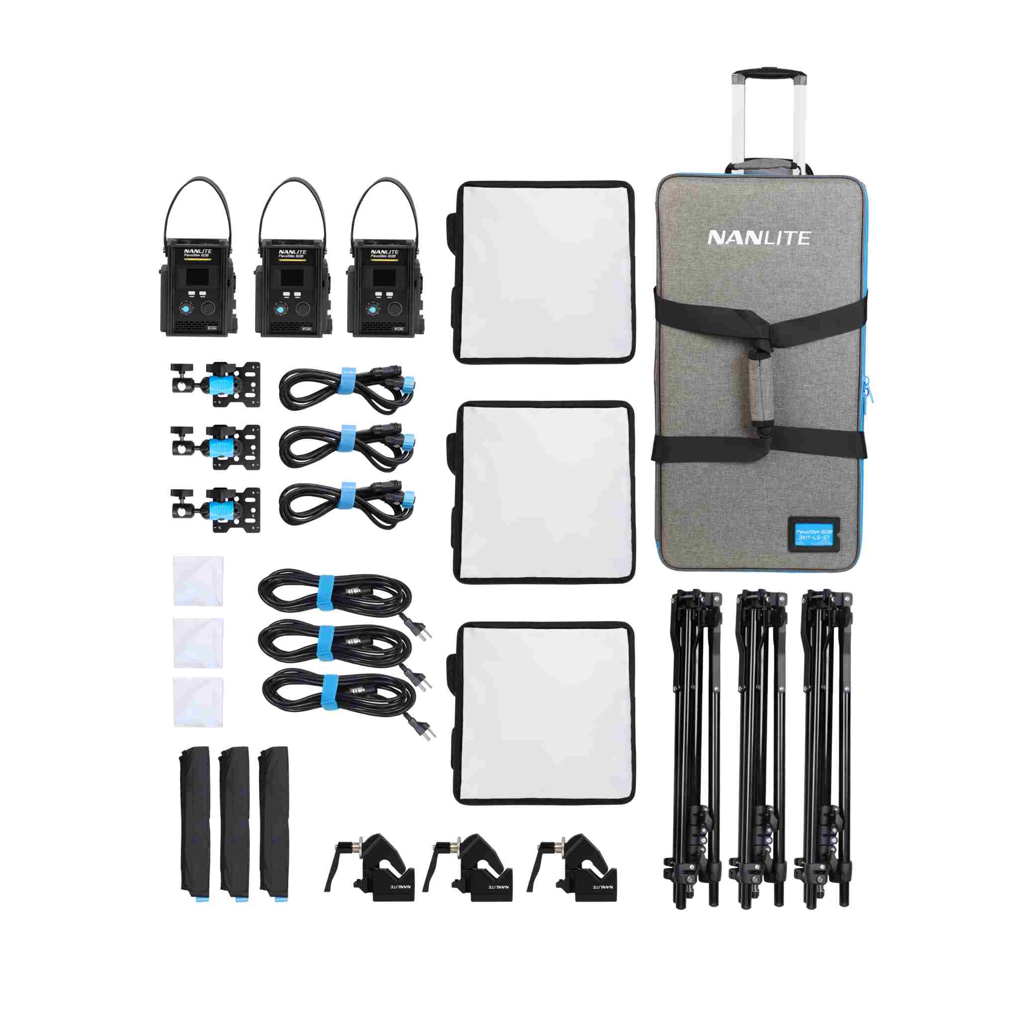 PavoSlim 60B 1x1 Bi-Color LED Panel 3-Light Kit with Pop-Up Softboxes, Stands, and Case - Image 14